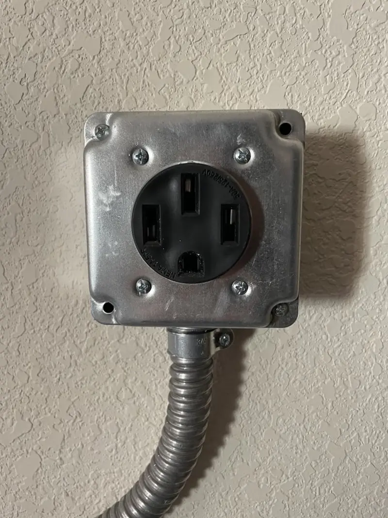 NEMA 14-50 outlet installed for Electrical Panel Upgrade in Redwood City